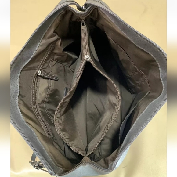 Tumi Villa Ravema Grey/Brown 15" Laptop Case Briefcase - Picture 4 of 16